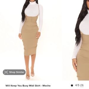 Will Keep You Busy Midi Skirt - Mocha.
